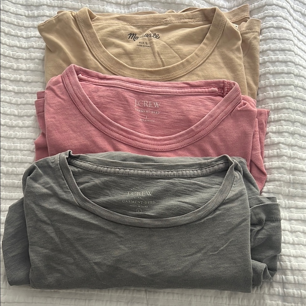 Jcrew and Madewell garment died tshirts